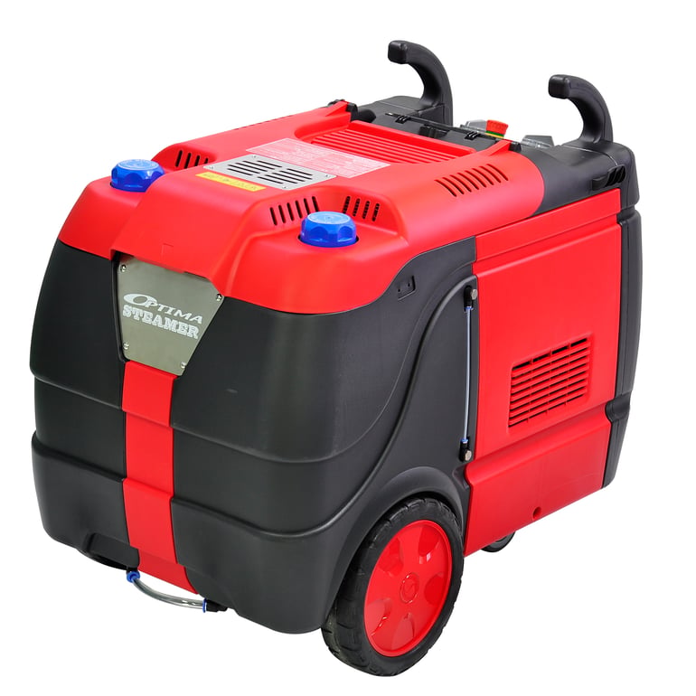 <p><strong>جهاز Optima Steamer XE 18K الكهربائي من SJE - قوة تنظيف استثنائية! يعمل على كهرباء 3-أطوار (380-400 فولت)، ينتج بخاراً جافاً عالي الضغط (8.5 بار) لتعقيم وتنظيف السيارات، المعدات الصناعية، والمطاعم بكفاءة عالية</strong></p>